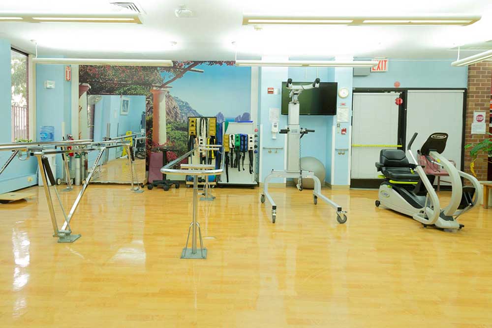 Exercise and physical therapy equipment for patients.